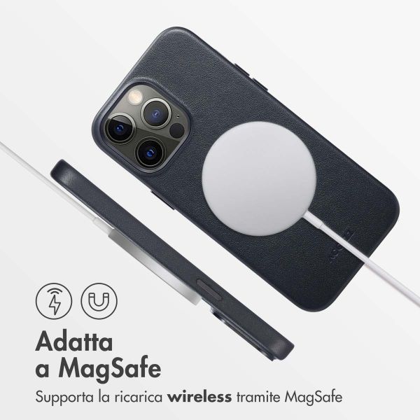Accezz Cover in Pelle con MagSafe Apple iPhone 14 Pro Max - Onyx Black