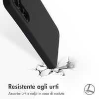 Accezz Cover in silicone liquido con MagSafe Samsung Galaxy S24 FE - Nero