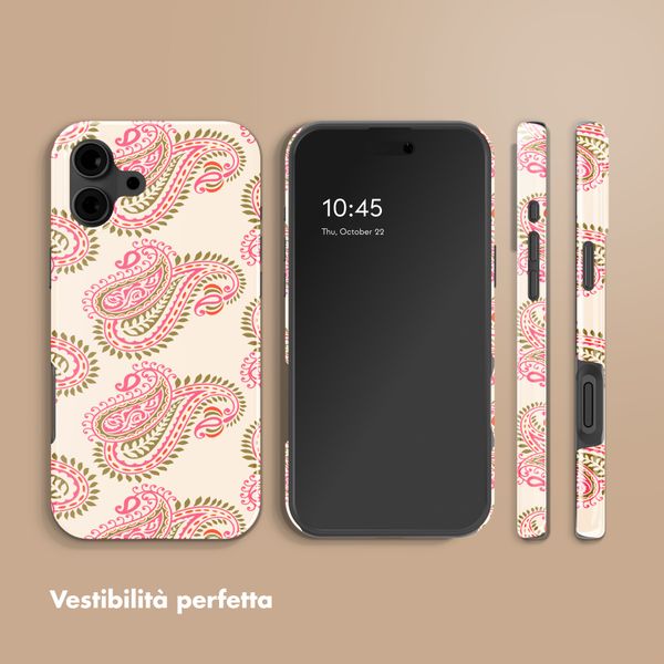 Selencia Cover posteriore Vivid con MagSafe Apple iPhone 16 - Paisley Blush