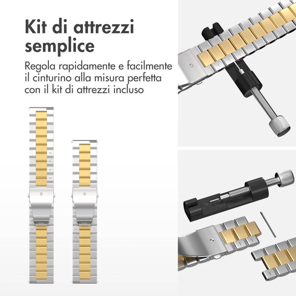 imoshion Cinturino in acciaio Samsung Galaxy Watch 7 40/44 mm - Argento & Oro