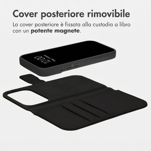 imoshion Cover a libro di lusso 2-in-1 rimovibile Apple iPhone 18 Pro / 17 Pro - Nero