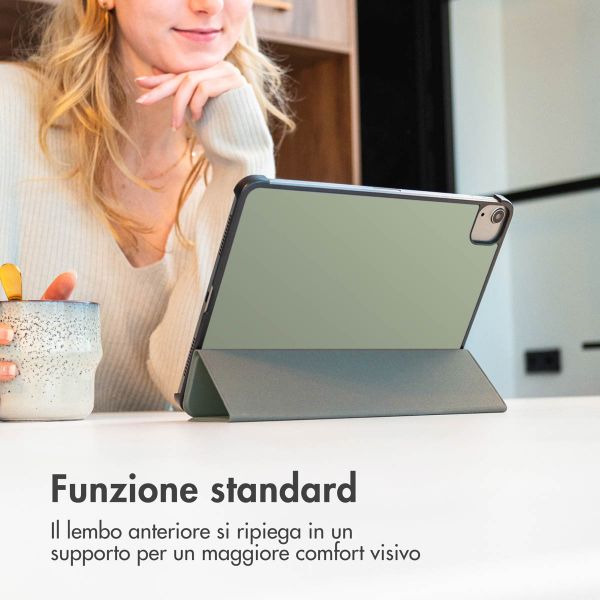 imoshion Cover Trifold Design Apple iPad 9 (2021) 10.2 pollici / iPad 8 (2020) 10.2 pollici / iPad 7 (2019) 10.2 pollici - Floral Green