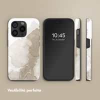 Selencia Cover posteriore Vivid con MagSafe Apple iPhone 15 Pro - Marble Light Brown