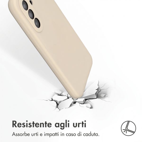 Accezz Cover Posteriore in Silicone Liquido Samsung Galaxy A37 (5G) - Stone
