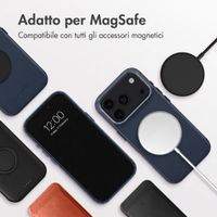 Accezz Cover in Pelle con MagSafe Apple iPhone 18 Pro Max / 17 Pro Max - Nightfall Blue