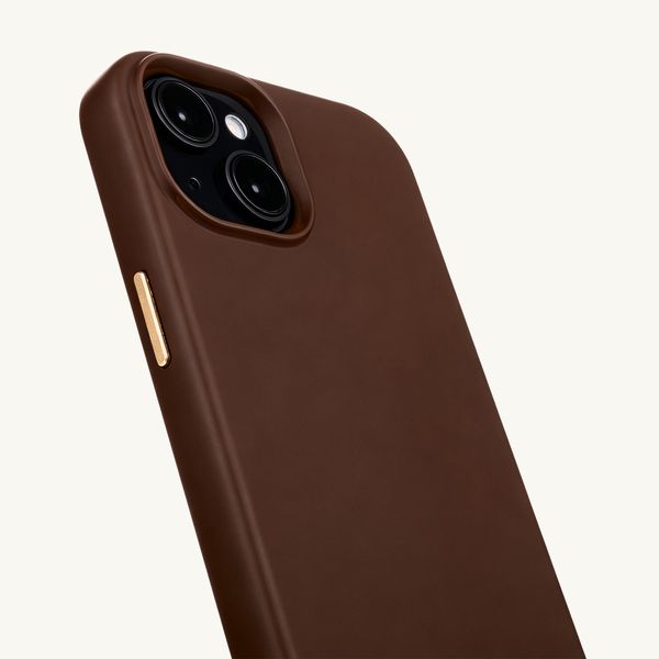 Selencia Cover posteriore Rivièra con MagSafe con ganci rimovibili Apple iPhone 14 / 13 - Choco Brown