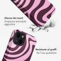 Selencia Cover Posteriore Vivid Apple iPhone 13 - Wavy Swirl Pink Plum
