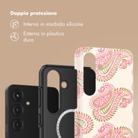 Selencia Cover posteriore Vivid con MagSafe Samsung Galaxy S25 - Paisley Blush