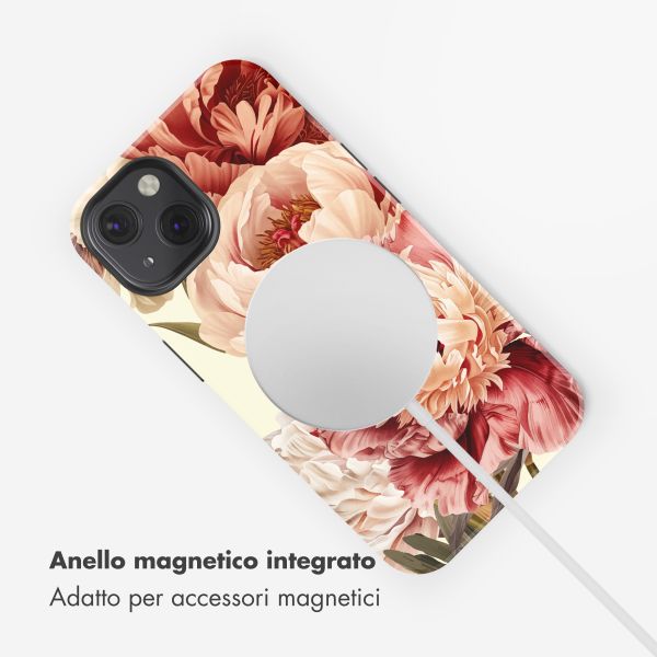Selencia Cover posteriore Vivid con MagSafe Apple iPhone 13 - Vintage Peony