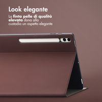 Accezz Cover Tablet Classica Samsung Galaxy Tab S10 Plus / Tab S9 FE Plus / Tab S9 Plus - Marrone