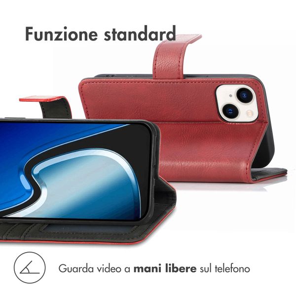 imoshion Cover a libro di Lusso Apple iPhone 15 - Rosso
