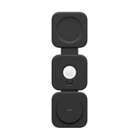 Belkin Stazione di ricarica da viaggio magnetica wireless 3 in 1 con Qi2 da 15 W - Nera