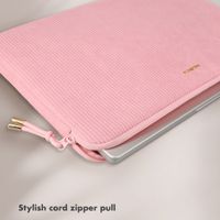 Selencia Cover per laptop in velluto a coste 13-14 pollici - Sleeve per laptop - Soft Blush