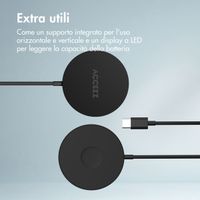 Accezz Caricatore wireless USB-C - Caricatore wireless MagSafe - 1 metro - Nero