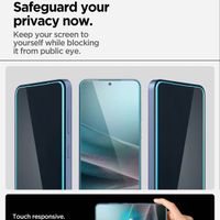 Spigen Vetro temperato privacy GLAStR EZ Fit + Applicatore - confezione da 2 Samsung Galaxy S24 Plus / S25 Plus