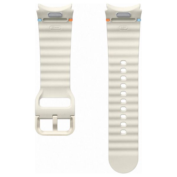 Samsung Cinturino Sport originale Samsung Galaxy Watch 4 / 5 / 6 / 7 / FE (20 mm) - Taglia S/M - Cream