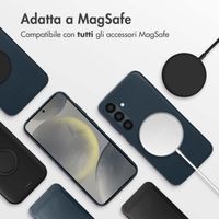 Accezz Cover in Pelle con MagSafe Samsung Galaxy S24 - Nightfall Blue