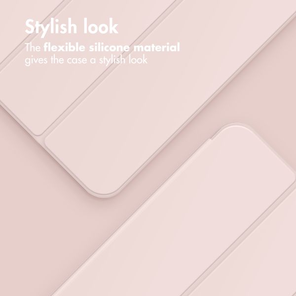 Accezz Cover a libro in silicone Smart Samsung Galaxy Tab A9 Plus - Rosa