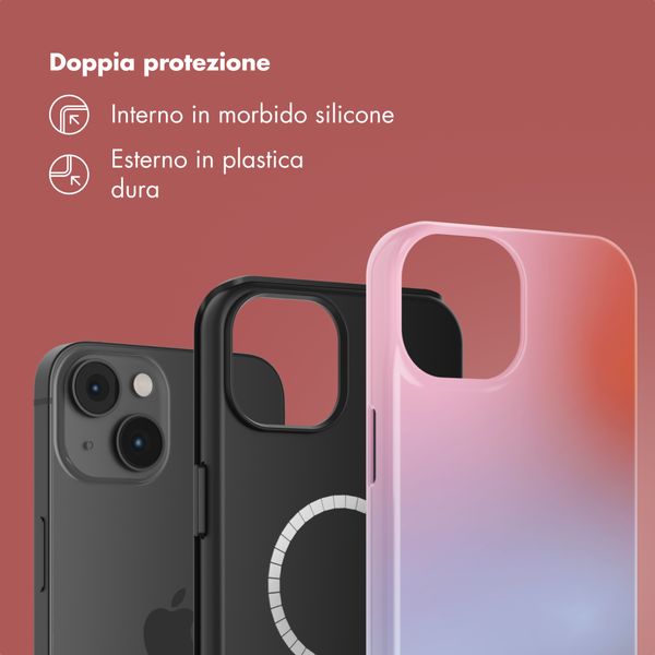 Selencia Cover posteriore Vivid con MagSafe Apple iPhone 14 - Gradient Soft Blush
