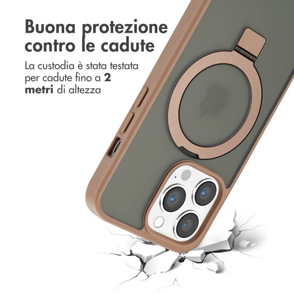 Accezz Cover con anello e supporto con MagSafe Apple iPhone 13 Pro - Marrone