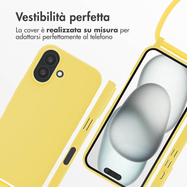 imoshion Cover in Silicone con Cordino Apple iPhone 16 - Giallo