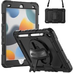 Accezz Cover Posteriore Resistente con tracolla Apple iPad 9 (2021) 10.2 pollici / iPad 8 (2020) 10.2 pollici / iPad 7 (2019) 10.2 pollici - Nero