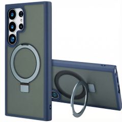 Accezz Cover con anello e supporto con MagSafe Samsung Galaxy S24 Ultra - Blu