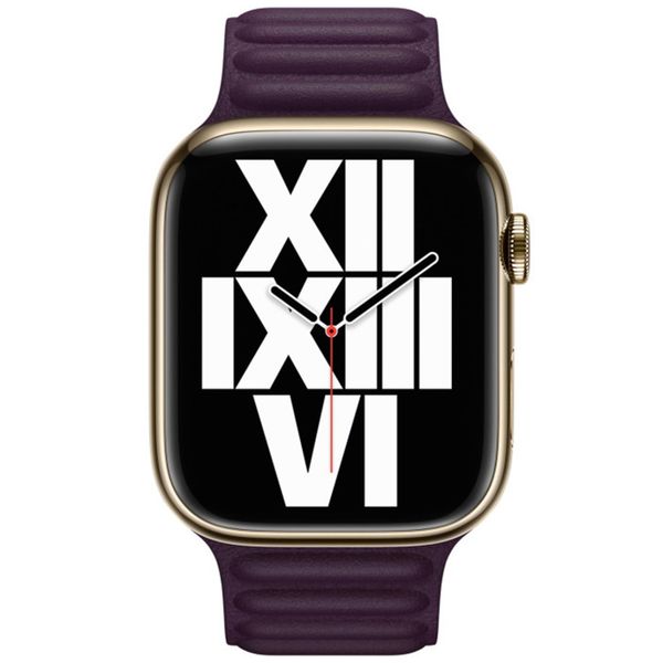 Apple Cinturino Leather Link Apple Watch | 38/40/41/42 mm - Taglia S/M - Dark Cherry