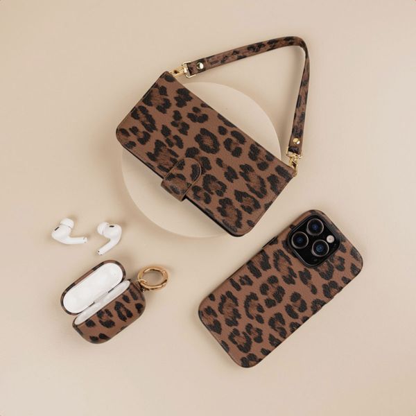 Selencia Cover Sabi Stampa pantera con MagSafe Apple iPhone 16 Pro Max - Mocha Brown