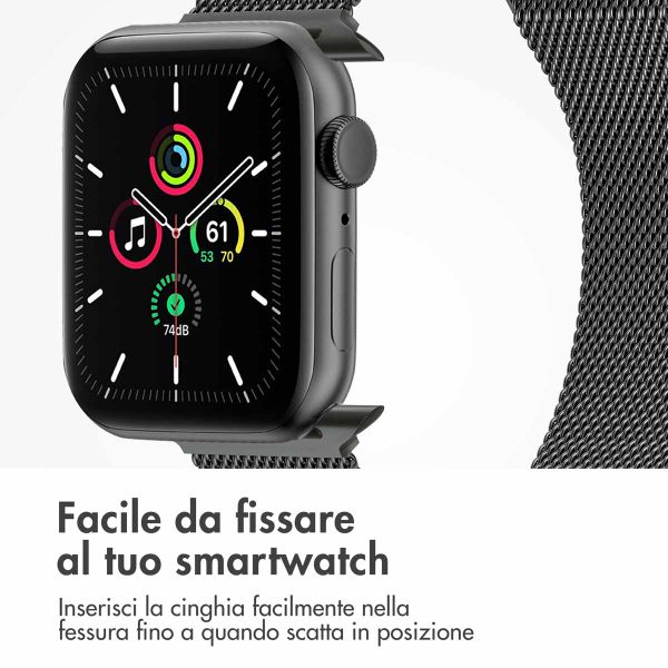imoshion Cinturino milanese magnetico Apple Watch | 38/40/41/42 mm - Taglia M - Space Grey