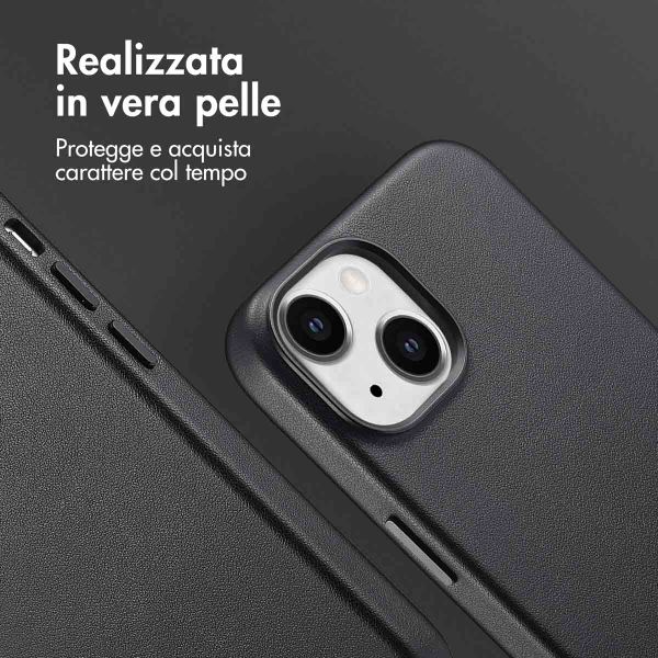 Accezz Cover in Pelle con MagSafe Apple iPhone 14 - Onyx Black
