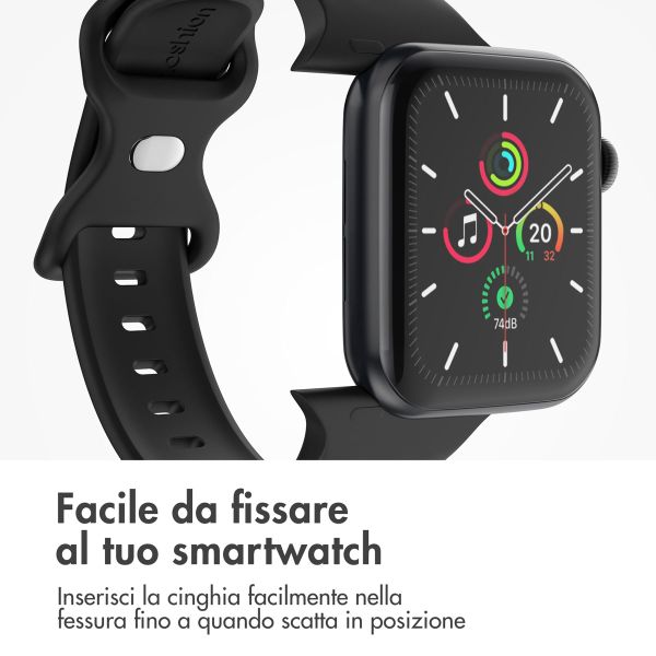 imoshion Cinturino in silicone⁺ Apple Watch | 44/45/46/49 mm - Taglia M/L - Nero