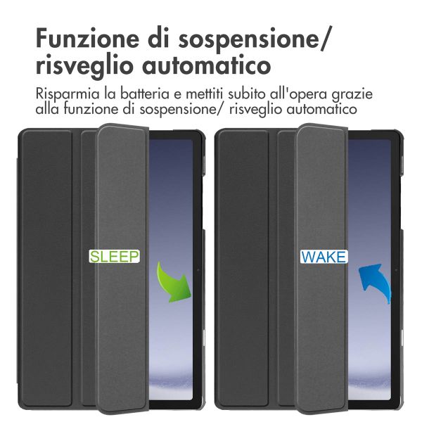 imoshion Cover a libro Trifold Samsung Galaxy Tab A9 Plus - Nero