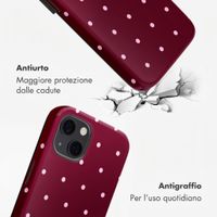 Selencia Cover Posteriore Vivid Apple iPhone 13 Pro - Happy Dots Burgundy