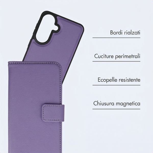 imoshion Cover a libro di lusso 2-in-1 rimovibile Samsung Galaxy A57 (5G) - Viola