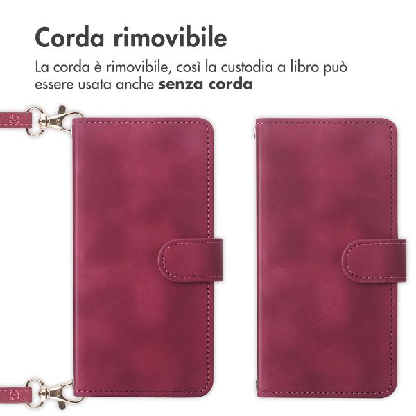 imoshion Cover a libro con Cordino Apple iPhone SE (2022 / 2020) / 8 / 7 - Rosso