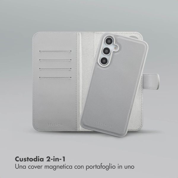 Selencia Libreria rimovibile Olyn con MagSafe Samsung Galaxy A35 / A55 - Grigio