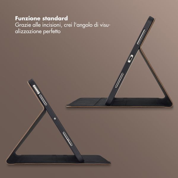 Selencia Cover Riva Apple iPad Air 11 pollici (2026) M4 / (2025) M3 / (2024) M2 / Air 5 (2022) / Air 4 (2020) - Mocha Brown
