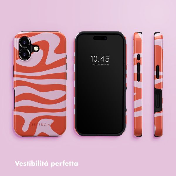 Selencia Cover posteriore Vivid con MagSafe Apple iPhone 16 - Dream Swirl Pink