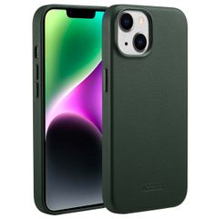 Accezz Cover in Pelle con MagSafe Apple iPhone 14 - Cedar Green