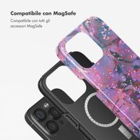 Selencia Cover posteriore Vivid con MagSafe Apple iPhone 15 Pro - Fresh Paint Flower Orange