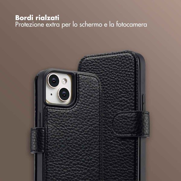 Selencia Cover Riva con MagSafe e cordino Apple iPhone 15 - Nero