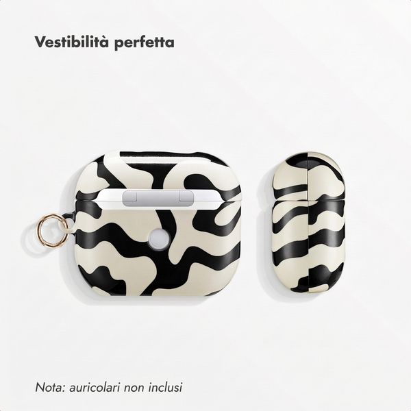 Selencia Cover Vivid  Apple Airpods 3 - Art Wave Black
