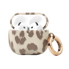 Selencia Cover Sabi stampa pantera  Apple Airpods 4 - Soft Ivory
