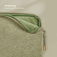 Selencia Cover Teddy per laptop 13-14 pollici - Laptopsleeve - Sage Green