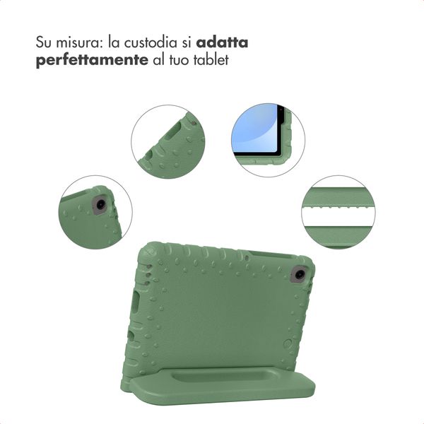 imoshion Cover Posteriore Kidsproof con Maniglia Samsung Galaxy Tab A11 / A9 8.7 pollici - Olive Green