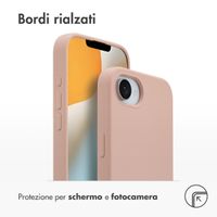 Accezz Cover in silicone liquido con MagSafe Apple iPhone 17e / 16e - Rosa