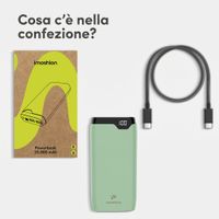 imoshion Powerbank da 20.000 mAh - Caricabatterie rapido da 22,5 W - USB-C / USB-A - Verde