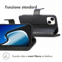 imoshion Cover a libro di Lusso Apple iPhone 15 - Nero