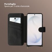 Selencia Cover Riva con MagSafe e cordino Samsung Galaxy S26 - Nero